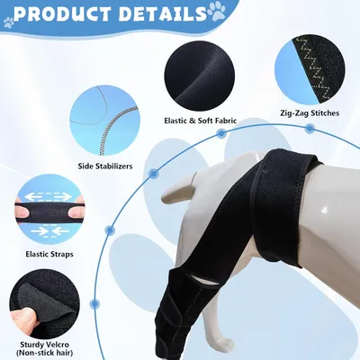 Qinhul Genouillères pour pattes arrières de chien
