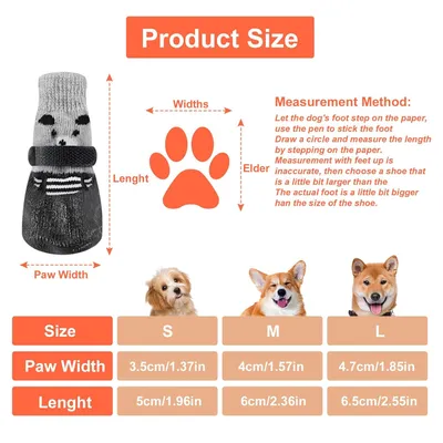 Qinhul Chaussettes antidérapantes et imperméables pour chien