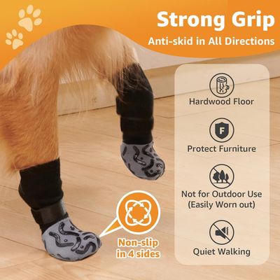 Qinhul Chaussettes antidérapantes pour chien