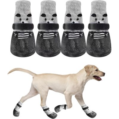Qinhul Chaussettes antidérapantes et imperméables pour chien