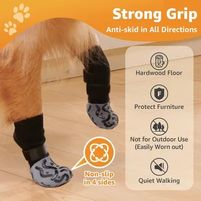 Qinhul Chaussettes antidérapantes pour chien