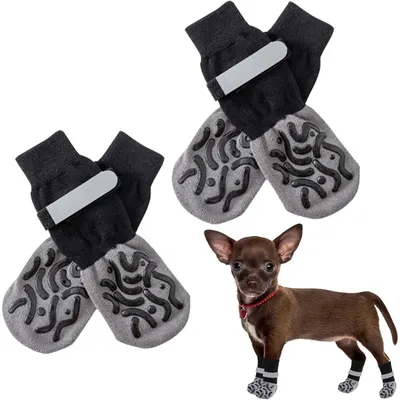 Qinhul Chaussettes antidérapantes pour chien