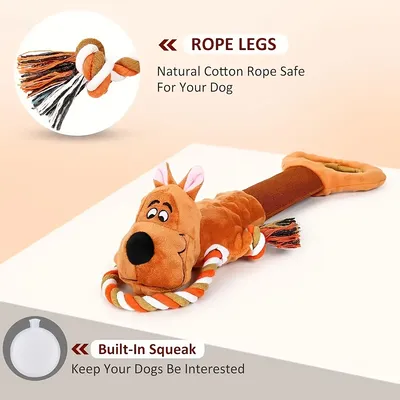 Jouets en peluche couineurs pour chiens avec papier froissé