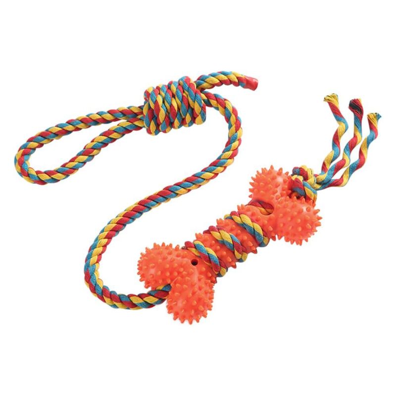 Seil-Hundespielzeug, Kauspielzeug aus Gummi