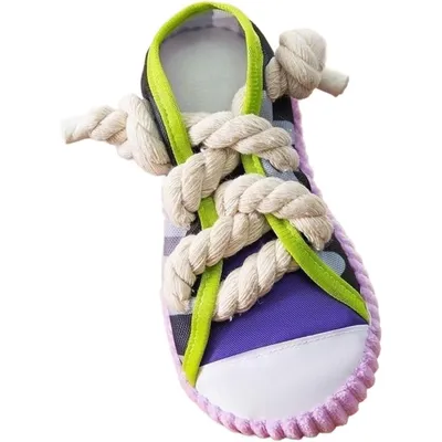 Chaussons en corde de coton pour chiens, jouets sonores