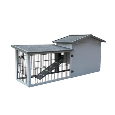 Wiltec Poulailler avec Nichoir, Enclos et Pondoir – 1440 x 525 x 685 mm – e