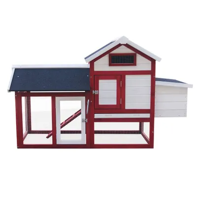 Wiltec Poulailler avec Nichoir, Enclos et Pondoir – 1155 x 520 mm – en Bois