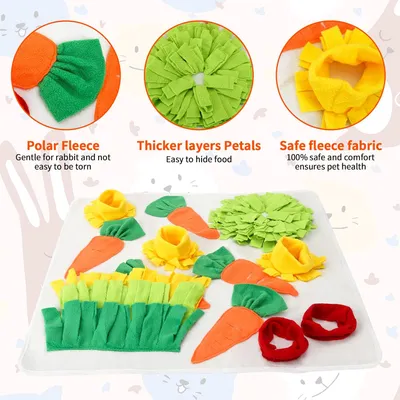 Qinhul Tapis d'alimentation pour lapins