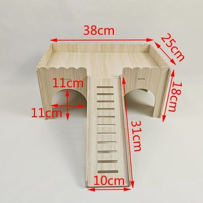 UAMLY Casa de madera para hámster con escalera en forma de cueva