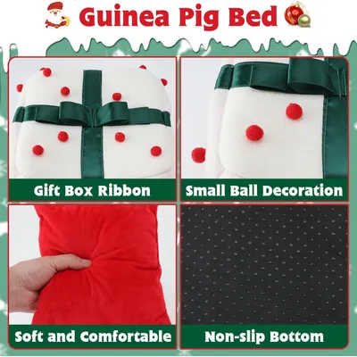 Qinhul Maison de Noël en peluche pour chat et chien