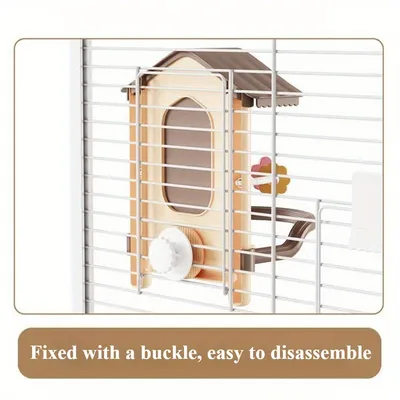 Reitlaze Espejo para pájaros con soporte para percha