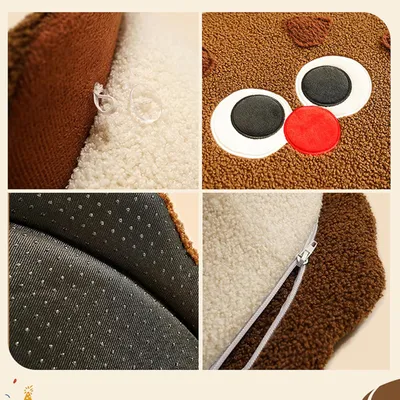 Qinhul Lit pour chat et chien au design biscuit