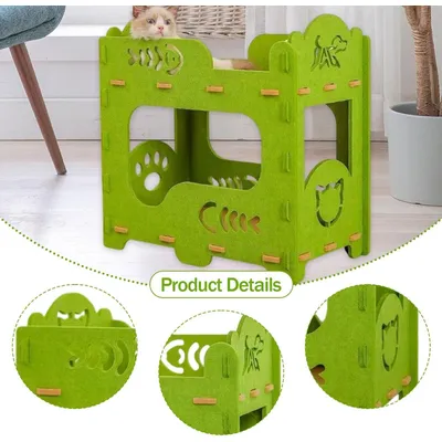 Qinhul Lit pour chat en feutre