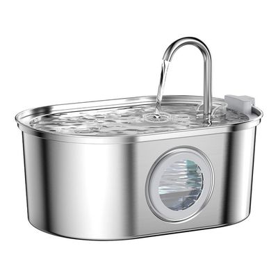 Fontaine à eau pour chat, 3,2 L, acier inoxydable