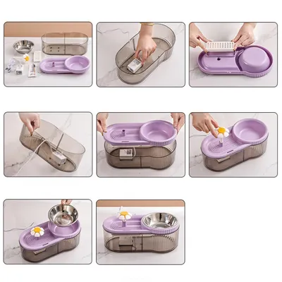 Fontaine à eau et gamelle pour chat