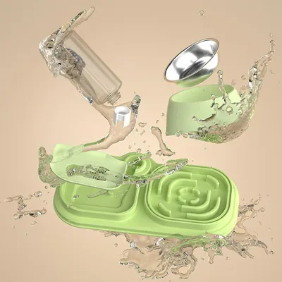 KPYTE Gamelle 3 en 1 pour chat et chien