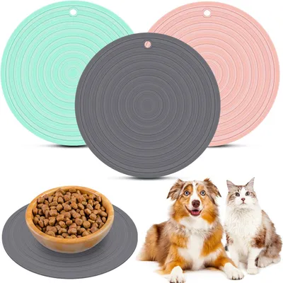 Tapis d'alimentation en silicone pour animaux de compagnie
