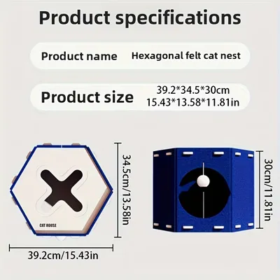 KPYTE Arbre à chat et lit pour chat en feutre