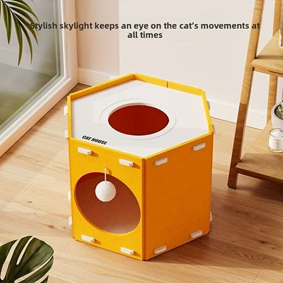 KPYTE Arbre à chat et lit pour chat en feutre