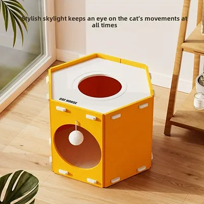 KPYTE Arbre à chat et lit pour chat en feutre