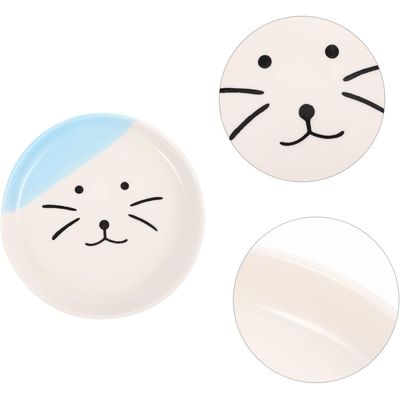 KPYTE Assiette en céramique chat