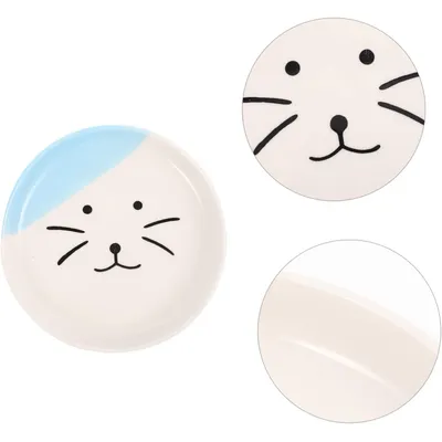 KPYTE Assiette en céramique chat