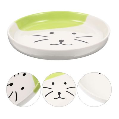 KPYTE Assiette en céramique chat