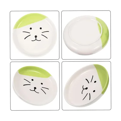 KPYTE Assiette en céramique chat
