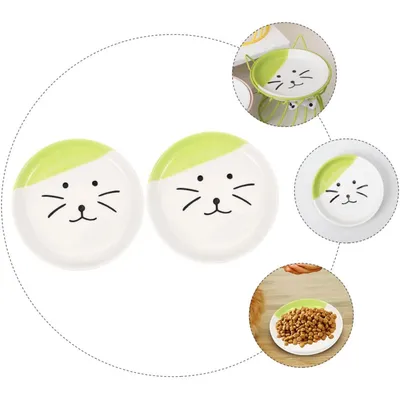 KPYTE Assiette en céramique chat