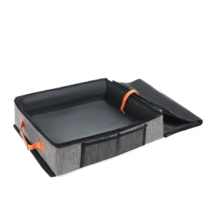 Bac à litière de voyage pour chats avec spatule et bol