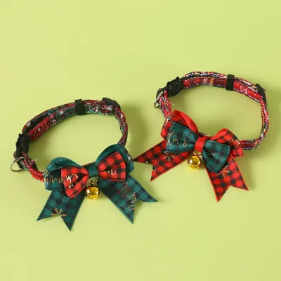 Qinhul Collier de Noël avec nœud pour chat