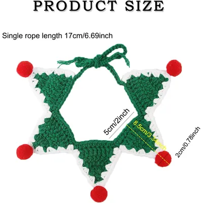 Qinhul Colliers écharpe de Noël pour chats et chiens