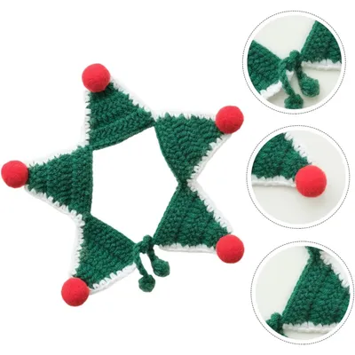 Qinhul Colliers écharpe de Noël pour chats et chiens