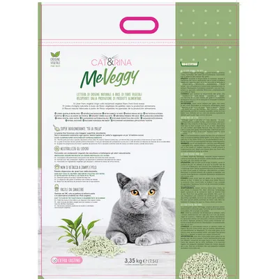 Cat&rina - Litière végétale MeVeggy, jetable WC