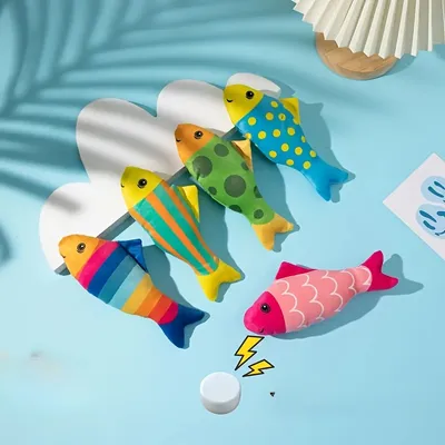 Jouets à l'herbe à chat pour chats, Jeu en forme de poisson