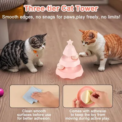 Qinhul Jouet pour chat en forme d'arbre de Noël