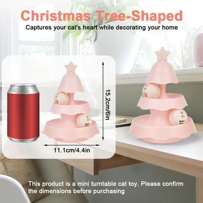 Qinhul Jouet pour chat en forme d'arbre de Noël