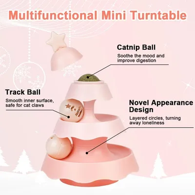 Qinhul Jouet pour chat en forme d'arbre de Noël