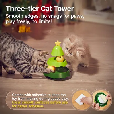 Qinhul Jouet pour chat en forme d'arbre de Noël