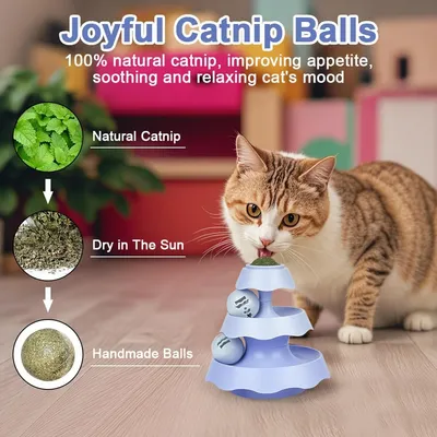 Qinhul Jouet pour chat en forme d'arbre de Noël