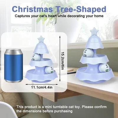 Qinhul Jouet pour chat en forme d'arbre de Noël