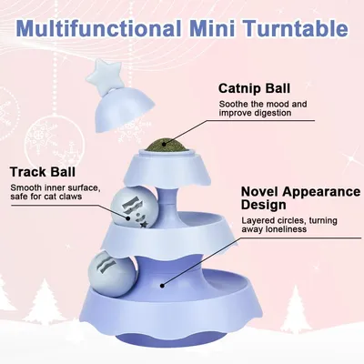 Qinhul Jouet pour chat en forme d'arbre de Noël