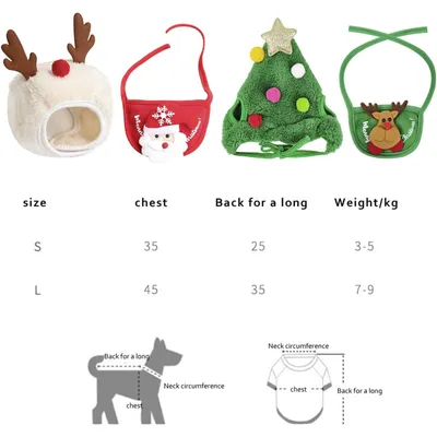 KPYTE Niedliche Weihnachtskostüme für Katzen und Hunde KPYTE Niedliche Weihnachtskostüme für Katzen und Hunde