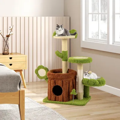 Giantex Arbre à Chat Multi-plateforme,Perchoir,Condo,Tableau de Grattage