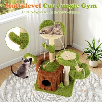 Giantex Arbre à Chat Multi-plateforme,Perchoir,Condo,Tableau de Grattage