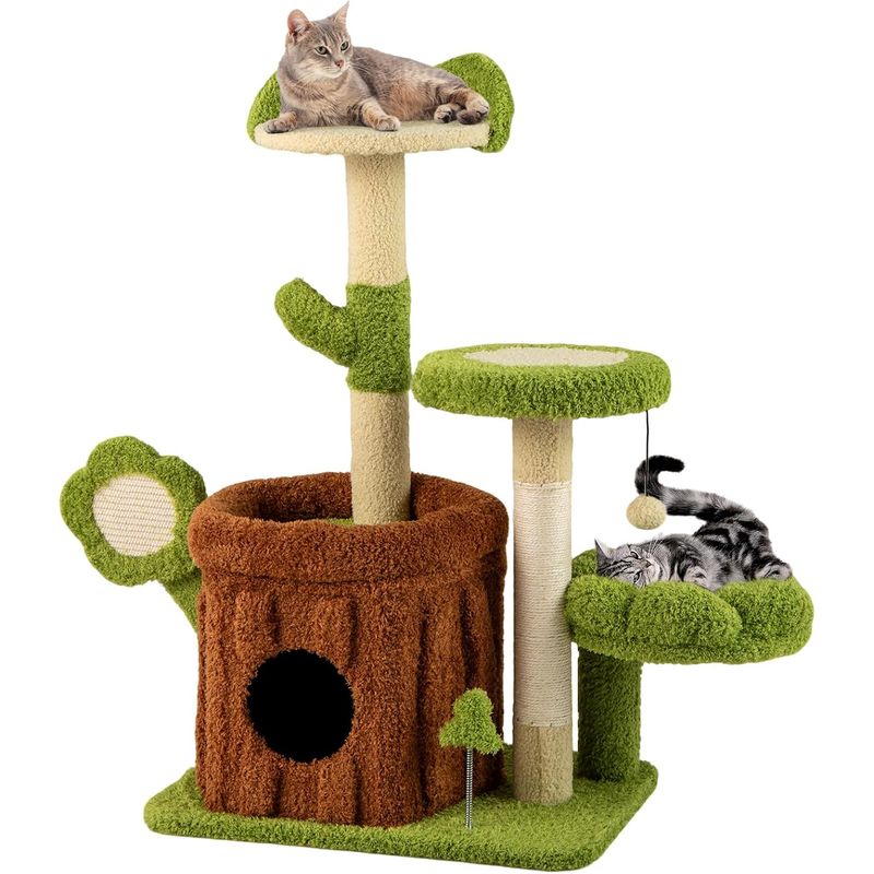 Giantex Arbre à Chat Multi-plateforme,Perchoir,Condo,Tableau de Grattage