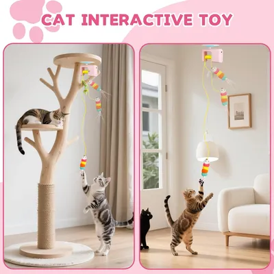 Jouet pour chat à suspendre à la porte automatique