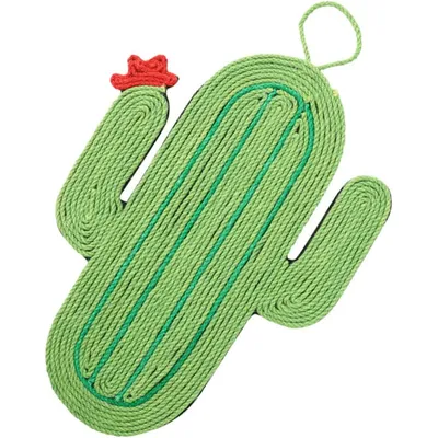 Qinhul Tapis à gratter pour chat en forme de cactus