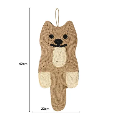 Tapis griffoir pour chat, en sisal naturel en forme d'écureuil