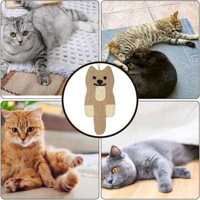 Tapis griffoir pour chat, en sisal naturel en forme d'écureuil